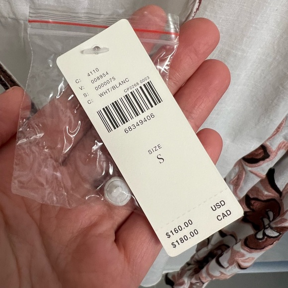 BY ANTHROPOLOGIE | V-Neck Embroidered Blouse Size S, BNWT - Picture 10 of 10